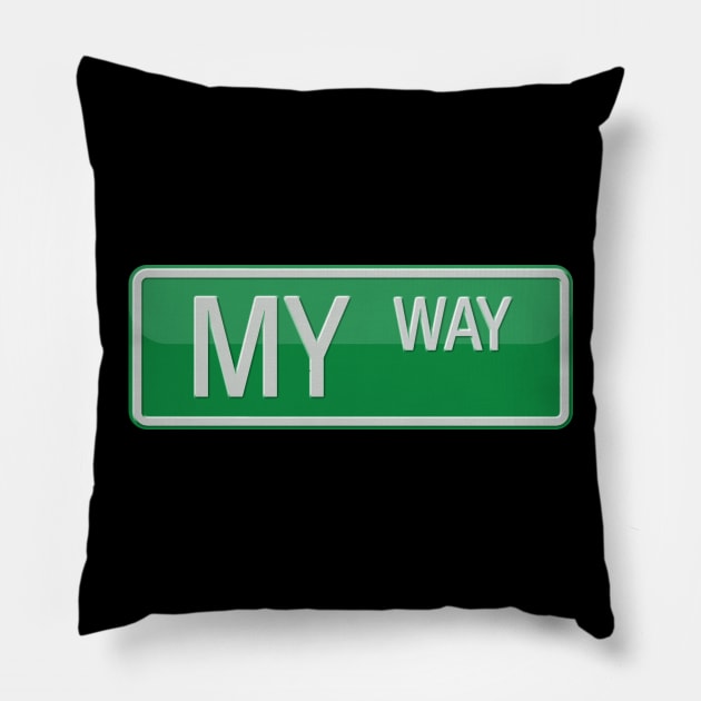 Street Sign T-shirt Pillow by reapolo