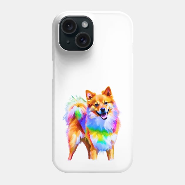 Pop-Art Finnish Spitz Impressionism Phone Case by Doodle and Things