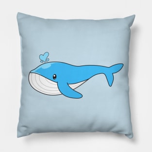 Whale cartoon Pillow