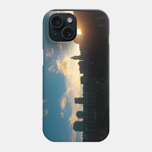 Boston skyline in sunset Phone Case