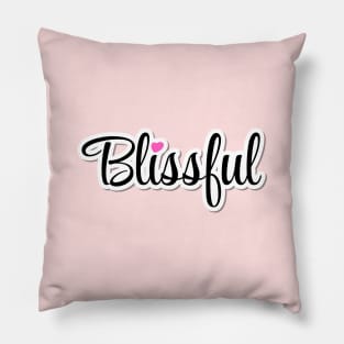 Blissful Text Design Pillow