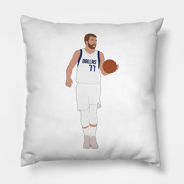 Luka Doncic Comic Pillow by whelmd
