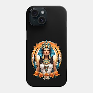 Cleopatra Queen of Egypt retro vintage floral design Phone Case