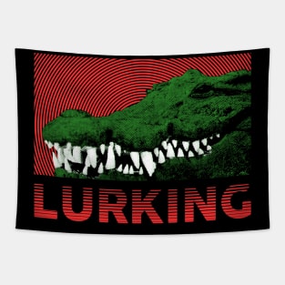 Lurking Crocodile Tapestry