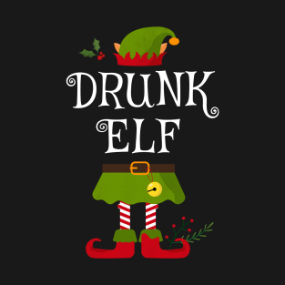 Drunk Elf Shirt , Family Matching Group Christmas Shirt, Matching T Shirt for Family, Family Reunion Shirts T-Shirt