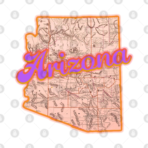 Arizona Map by LadyMayDesigns