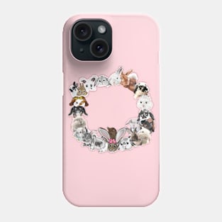 Circle Rabbit Drawing_ Bunniesmee Phone Case