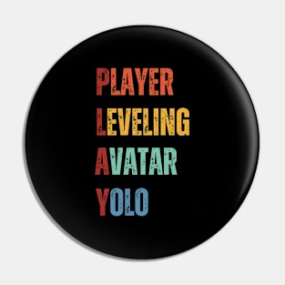 Play funny gaming acronym vintage Pin