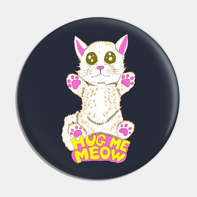 Hug Me Meow, Cute Stray Cat Needs Hugs Pin by FilMate