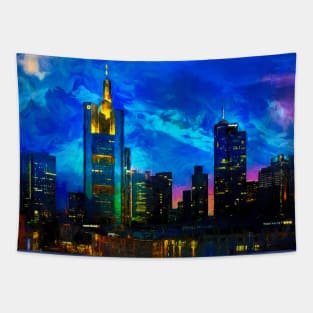 City by Night Tapestry