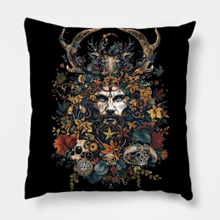 Wiccan pagan god Pillow