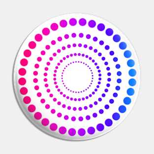 Geometric Pink/Purple/Blue Spiral Pin