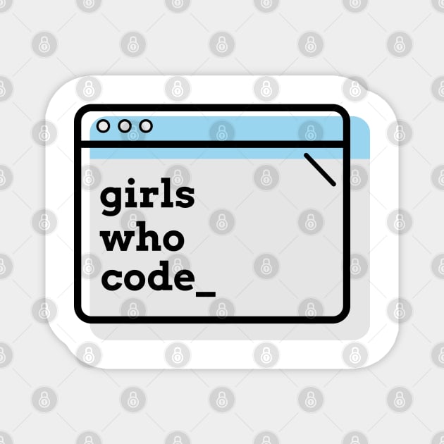 Girls Who Code Blue Magnet by alissawang