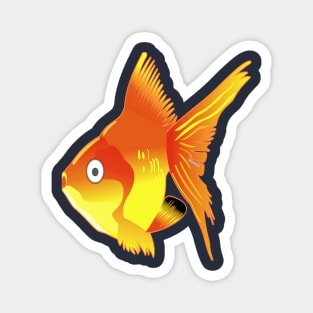 Orange fish alert fish color cartoon fish Magnet