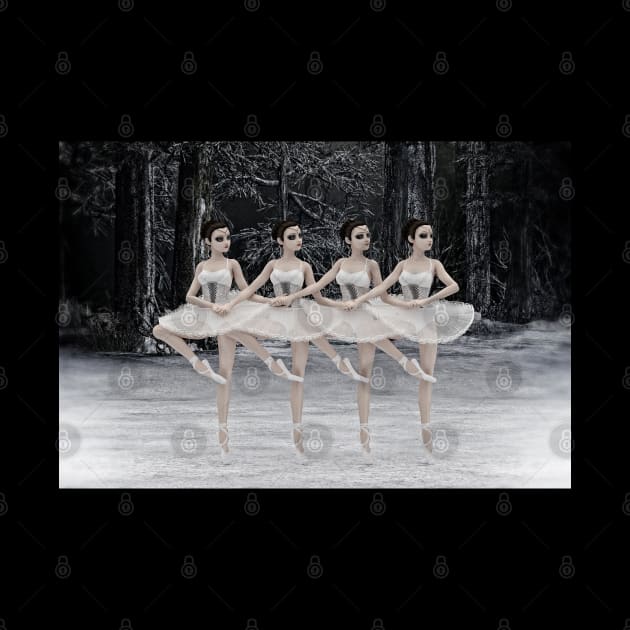 Four Little Swans Ballet Dancers by 2HivelysArt