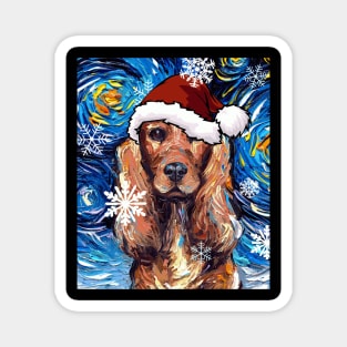 Cocker Spaniel Santa Magnet