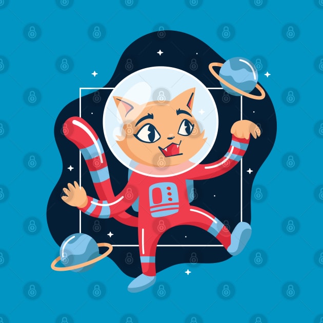 Astronaut Kitten by Safdesignx