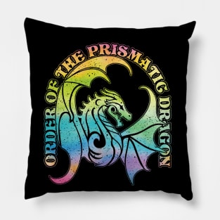 Order of the Prismatic Dragon LGBTQ Dnd Pillow