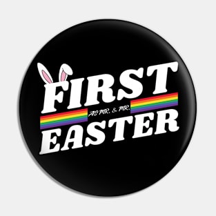 Our First Easter As Mr & Mr Matching Gay Couple Husband Men Pin