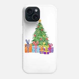 Christmas Tree star shine even a little eggnog and mistletoe Phone Case