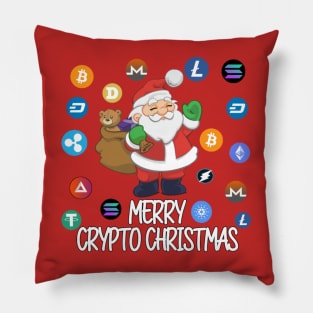 Crypto Christmas Santa Claus Pillow