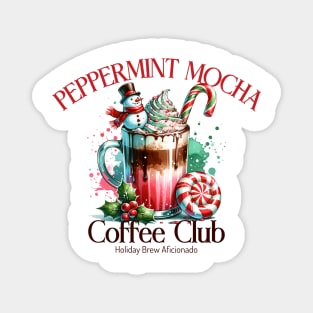 Peppermint Mocha Coffee Club Magnet
