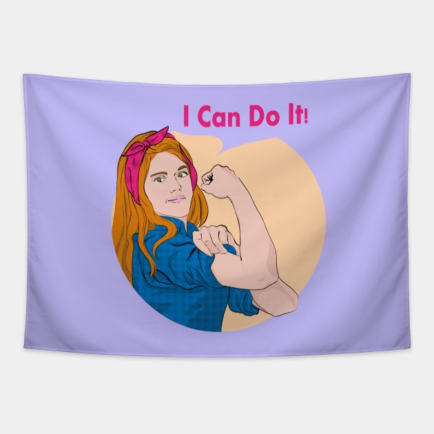 Lydia can do it Tapestry by ManuLuce