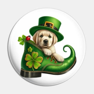 Labrador Retriever Dog Shoes For Patricks Day Pin