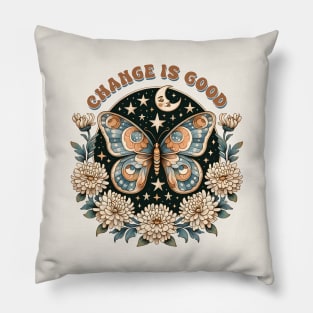 Change Is Good Butterfly Pillow