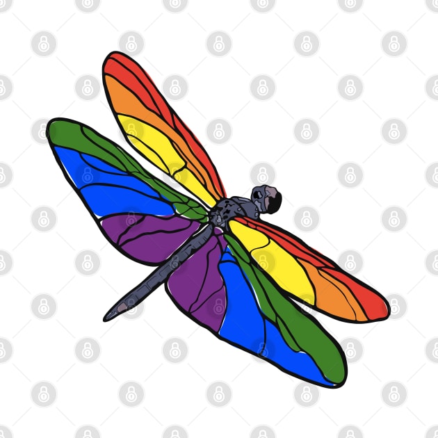 Rainbow Dragonfly by theartfulscientist