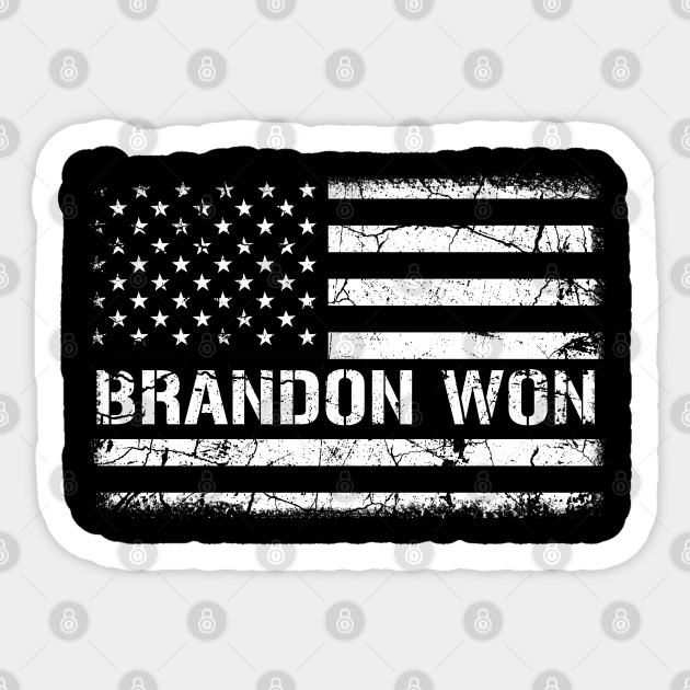 Brandon Won American Flag Vintage - Brandon Won - Sticker
