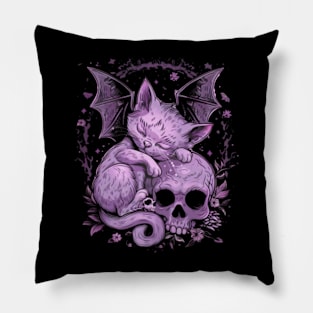 Cat Skull Beliefs Pillow