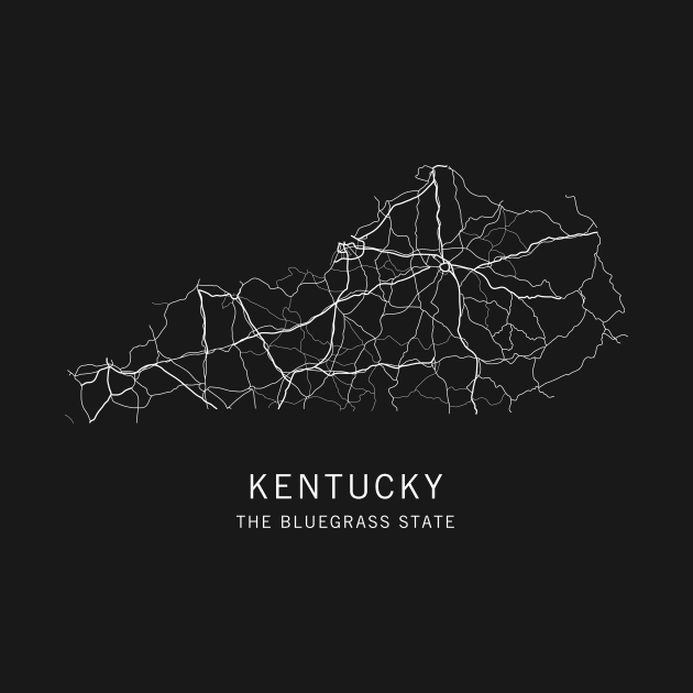 Kentucky State Road Map by ClarkStreetPress