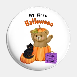 First Halloween Teddybear Pin