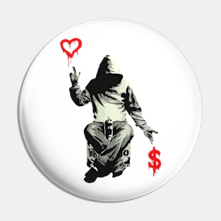Love Or Money Card Game Pin