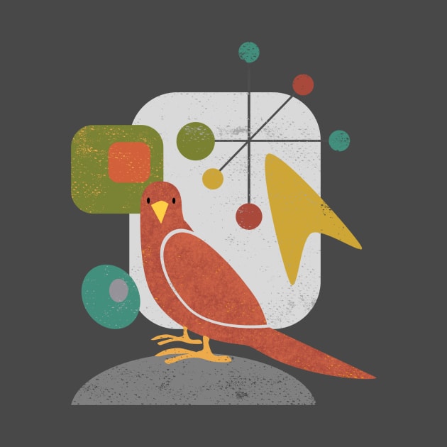 Mid Century Modern Bird by Dragonbudgie