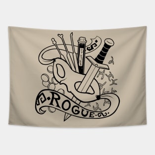 Rogue Class - Black Design Tapestry