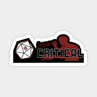 Almost Critical D20 Rolling Logo on White/Light Background Magnet