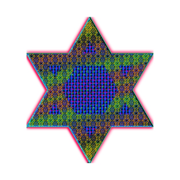 Star of David Psychedelic by indusdreaming