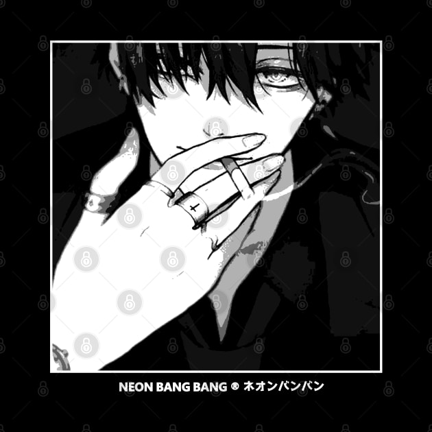 Smoking Male Anime Aesthetic by Neon Bang Bang