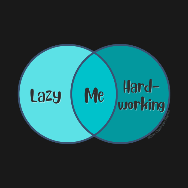 Venn Diagram of me: Lazy vs. Hard-working by Jean-Claude Venn-Diagram