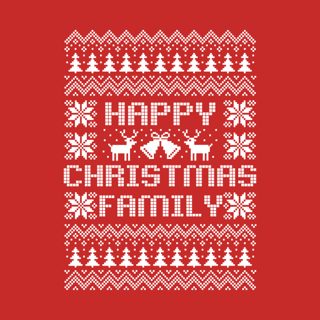 Happy Christmas Family sweater by Cute Tees Kawaii