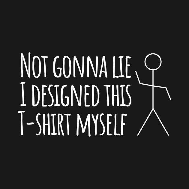 Funny Stick Figure Artist T-shirt by Spark of Geniuz