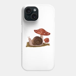 Snail and mushroom Phone Case