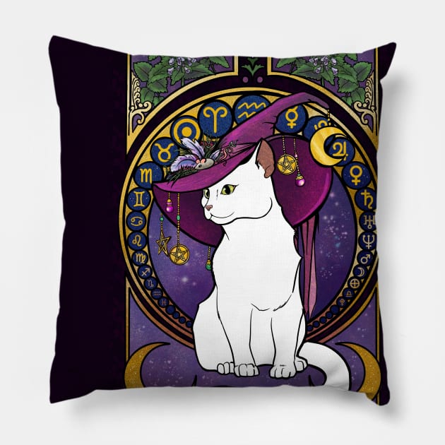 Catnip Witch Pillow by Holly_Pierson_Art