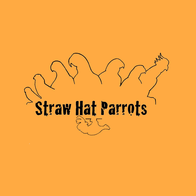 Straw Hat Parrots Outline Black by Straw Hat Parrots