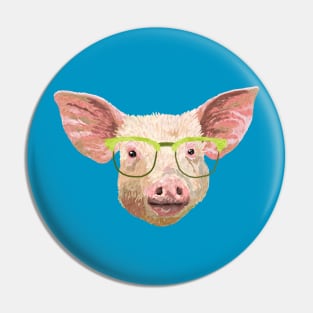 This Piggy Wore Glasses Pin