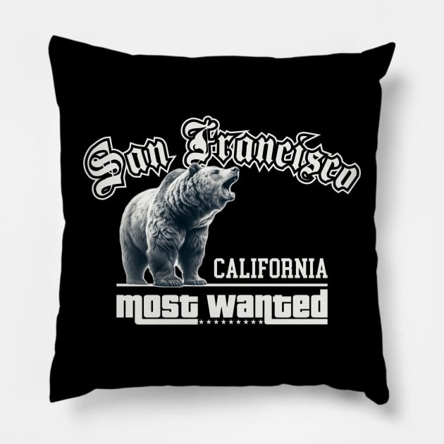 San Francisco California Pillow by VISUALUV