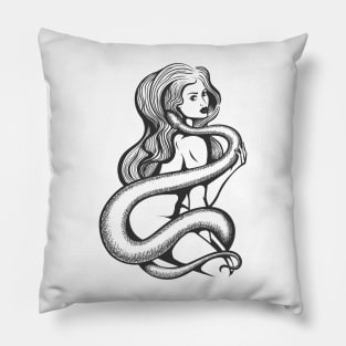 Sexy Woman with Snake Pillow