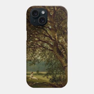 Woman Seated by a Stream (Study) by David Johnson Phone Case